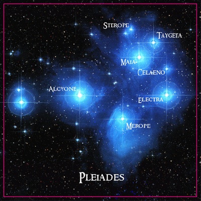 (D) 3D pohľadnica štvorec Pleiades
