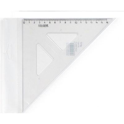 Koh-i-noor trojuholník 45/177 s kolmicou transparentný