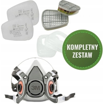 3M Protiprachová maska 6100 6200 6300 s filtry 6035 polomaska – Zboží Mobilmania
