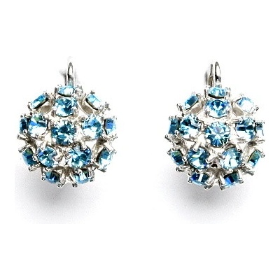 Čištín půlkoule s krystaly Swarovski Light turquise NK 1337