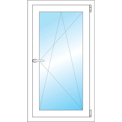 Okna Hned Plastové okno 550 x 1000 mm bílé otevíravé a sklopné pravé