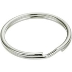 STOKER Steel Nickel-plated keyring 30 mm 100 units - Silver (Grey)
