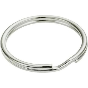 STOKER Steel Nickel-plated keyring 30 mm 100 units - Silver (Grey)