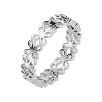 Šperky4U Ocelový prsten s kytičkami OPR1946