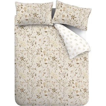 Catherine Lansfield Бяло-бежово единично спално бельо 135x200 cm Isadora Floral - Catherine Lansfield (BD/57658/W/SQS/NT)