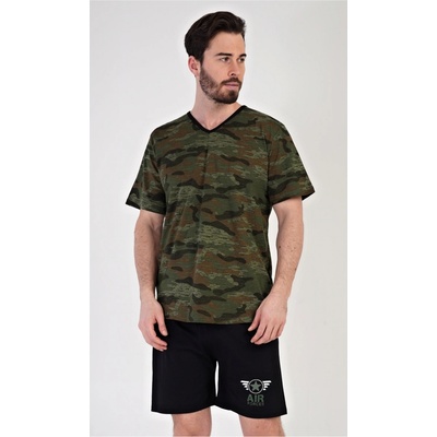 Air forces pánské pyžamo krátké khaki