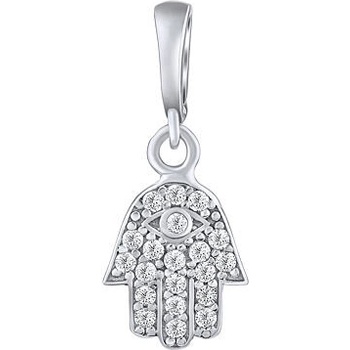 SILVEGO Strieborný prívesok ruka Fátimy s Brilliance Zirconia PRGPNP0021PSW