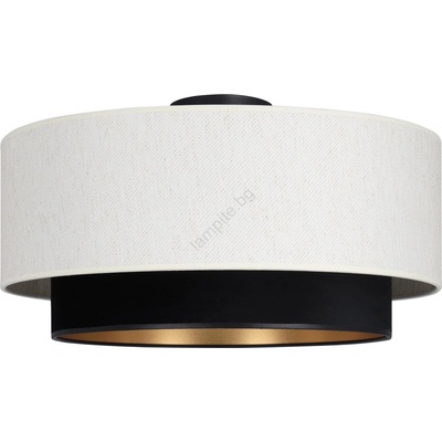 BELIS Tavanно осветително тяло NATIA 1xE27/60W/230V, диаметър 45 см, бяло/черно (BE1013)