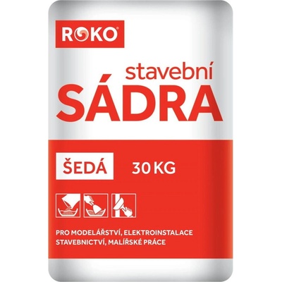 Sádra Rokospol šedá stavební – 30 kg