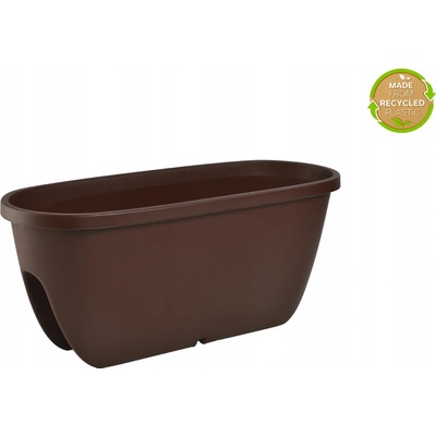 Plastkon Květináč na zábradlí Balconia 60 cm hnědý
