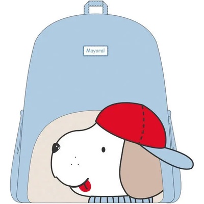 Mayoral Раница за детска градина кученце в синьо за момче Mayoral