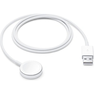 Apple Watch Ultra 3 49 мм / Series 11 46 мм / Series 11 42 мм APPLE настолно зарядно устройство с USB за бързо зареждане, наследник на MW6A3ZM/A, БЯЛО (MW6A3ZE/A)