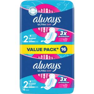 Always Превръзки Ultra Day с крилца, размер 2, 16 бр (3078483)