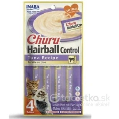 Inaba Churu Hairball cat Tuniak 12 x 4 tuby 672 g