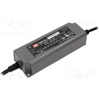 MEAN WELL PWM-40-12 Napájecí zdroj: spínaný; pro LED pásky; 40,08W; 12VDC; 3,34A; IP67