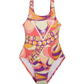 Image 1 of GUESS Цял многоцветен бански за момиче Guess в прасковен цвят
