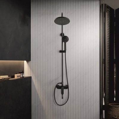 Inter Ceramic Душ колона за баня Torino черен мат