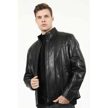 Jacket Club Мъжко яке от естествена кожа e-1097 - Черно #318621 (318621_Черно)
