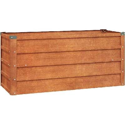 VidaXL Květináč kovově šedý 100 x 40 x 45 cm
