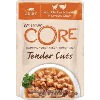Wellness Core Tender Cuts with Chicken & Turkey in Savoury Gravy 85 g