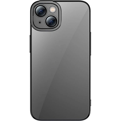 Baseus Кейс Baseus Glitter за iPhone 14 Plus, със скрийн протектор от закалено стъкло, черен (ARMC021001)