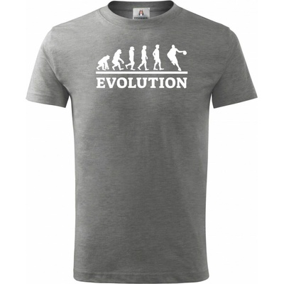 Evolution basket bílý tisk dětské tričko Basic