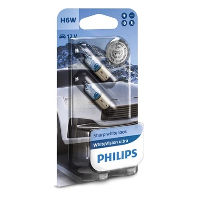 Philips Крушка, мигач PHILIPS H6W, 12V, 6W, 3100K, 125lm, 2 бр