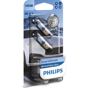 Philips Крушка, мигач PHILIPS H6W, 12V, 6W, 3100K, 125lm, 2 бр