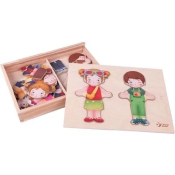Image 1 of Classic World - Дървен пъзел с дрехи (CW54358)