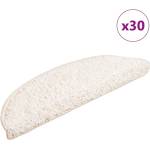 vidaXL Изтривалки за стълби, 30 бр. , 56x17x3 см, бели, полукръгли (B.V.)