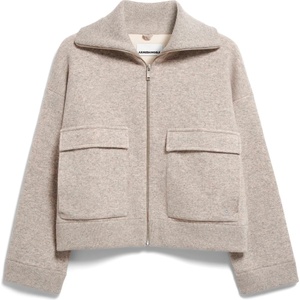 Armedangels Дамско ежедневно яке ARMEDANGELS Women's Cotton-Wool Knit Jacket Casual jacket - Dark Honey Melange - размер XS (103-3219-0211)
