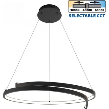 Image 1 of VIVALUX LED ПЕНДЕЛ VIVALUX OMICRON 38W 3xCCT Ø550x1200мм 1614lm ЧЕРЕН (VIV004870)