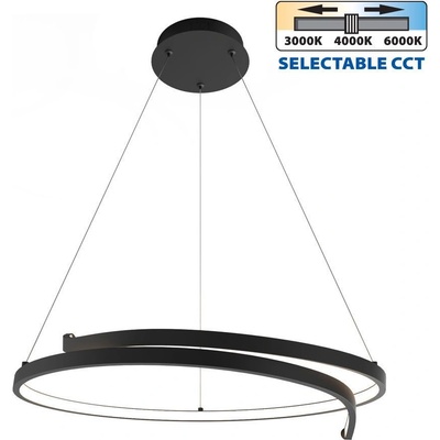 VIVALUX LED ПЕНДЕЛ VIVALUX OMICRON 38W 3xCCT Ø550x1200мм 1614lm ЧЕРЕН (VIV004870)