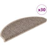 vidaXL Стелки за стълби вид сизал 30 бр 65x21x4 см тъмнобежови (3365878)