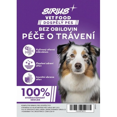 Sirius Food Sirius Vet Food Peptide+ Adult Péče o trávení a gastrointestinální trakt 1,5 kg