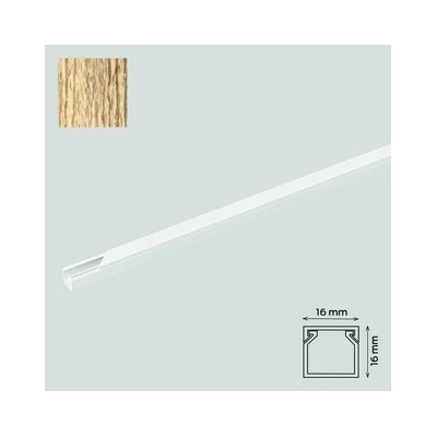 Canalux Žľab 16 x 16 mm buk