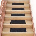 vidaXL Изтривалки за стълби, самозалепващи се, 30 бр. , 60x25 см, тъмносиви, правоъгълни (3365704)