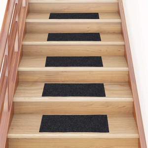 vidaXL Изтривалки за стълби, самозалепващи се, 30 бр. , 60x25 см, тъмносиви, правоъгълни (3365704)