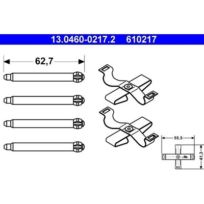 Sada příslušenství, obložení kotoučové brzdy ATE 13.0460-0217.2