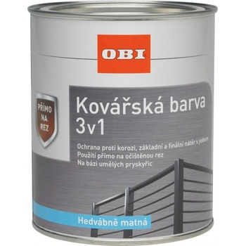 OBI Kováčska farba 3v1 750ml antracitová hodvábne matná