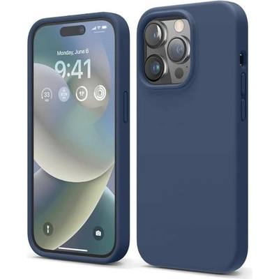 elago Калъф за Apple iPhone 14 Pro, Elago Soft Silicone Case, силиконов, тъмносин (ES14SC61PRO-JIN)