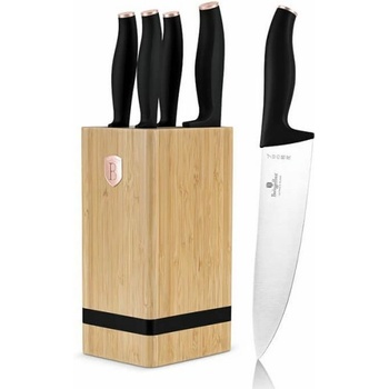 Berlinger Haus BH-2970 Комплект ножове Black Rose - 6 части с бамбукова поставка (BH-2970)
