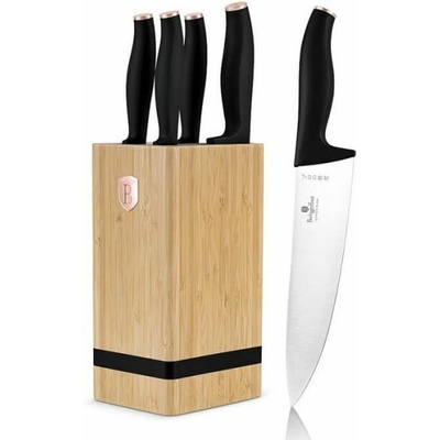 Berlinger Haus BH-2970 Комплект ножове Black Rose - 6 части с бамбукова поставка (BH-2970)