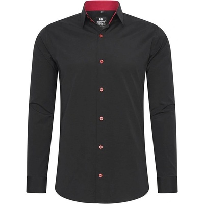 Rusty Neal košile pánská dlouhý rukáv slim fit černá R-44