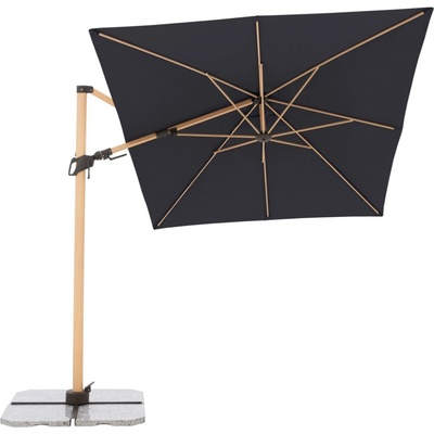 Doppler ALU WOOD 220 x 300 cm - záhradný naklápací bočný slnečník s ULTRA UV ochranou 840