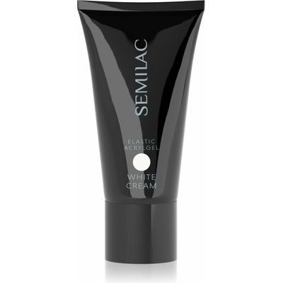 Semilac Acrylgel Elastic White Cream akrylátový gél na nechty odtieň White 30 g