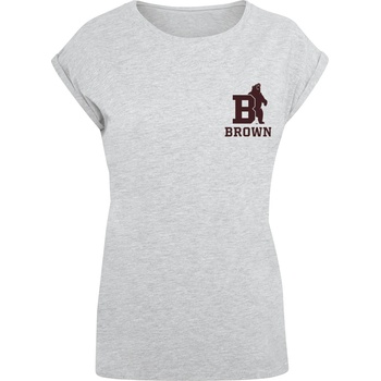 Urban Classics Тениска Ladies Brown University - Bear Initial T-Shirt heather grey XXLUB-MP5006355-00431 - Черен, размер S