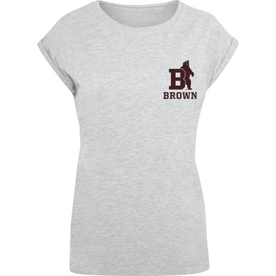 Urban Classics Тениска Ladies Brown University - Bear Initial T-Shirt heather grey XXLUB-MP5006355-00431 - Камуфлаж, размер 3XL