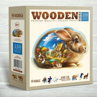 WOODEN CITY Dřevěné Králíček 150 dílků