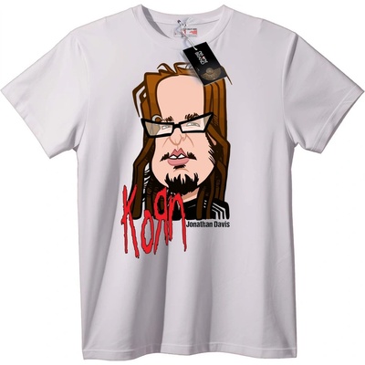NOONEBRAND Тениска Карикатура на Korn - 2XL, White